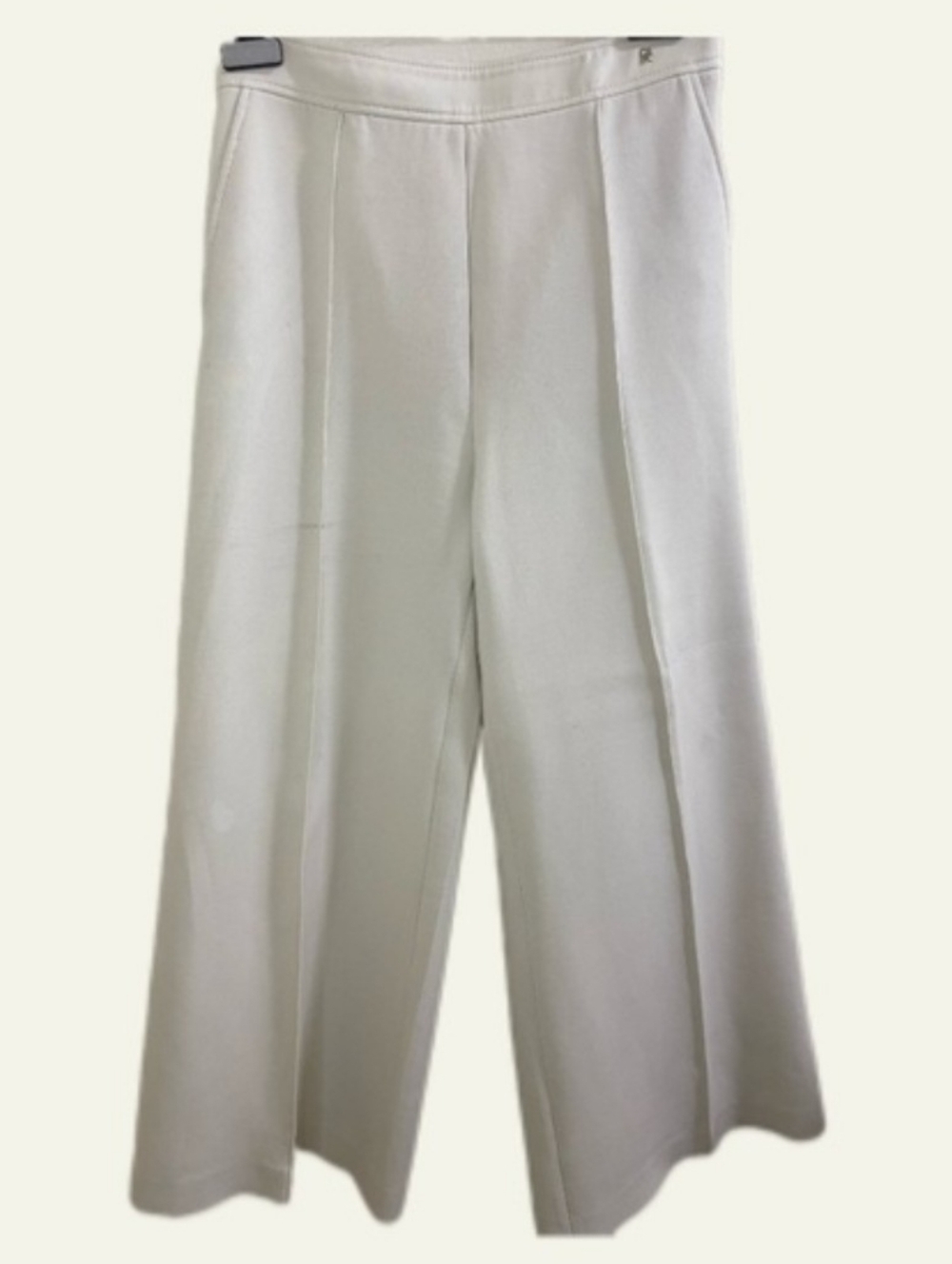 Carolina Herrera Cream Wide-Leg Trousers